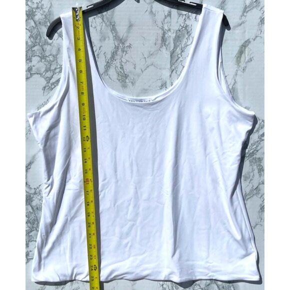 And Now This White Sleeveless Tank Top 3X Polyester Blend Womens Plus Size - Picture 3 of 8
